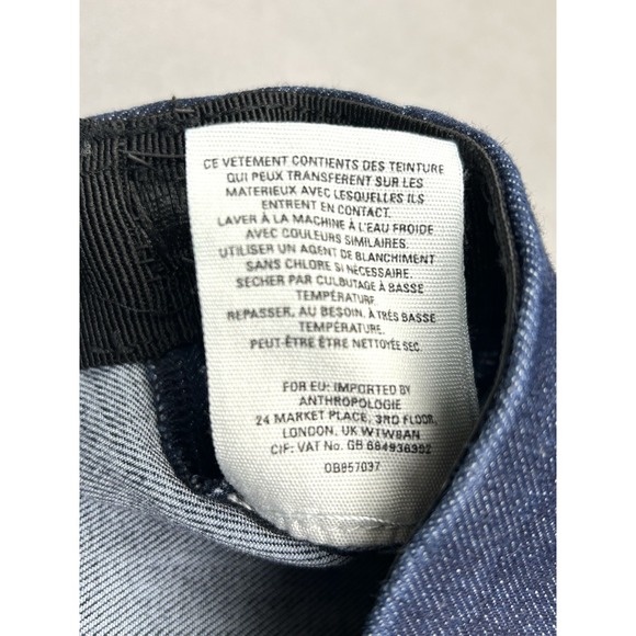 Anthropologie Pilcro Women's 27 High Rise Denim Leggings Skinny Jeans Dark Wash - Picture 5 of 13